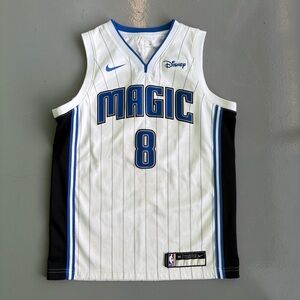 NBA White and Black Kids Jersey with Blue Trim